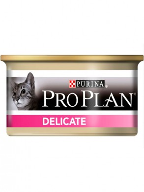 Консервы Pro Plan Delicate для кошек с чувствительным пищеварением (85гр*24шт)