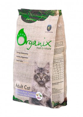 Корм для кошек Organix Adul Cat Chicken, Duck, Salmon курица, утка и лосось (18кг)