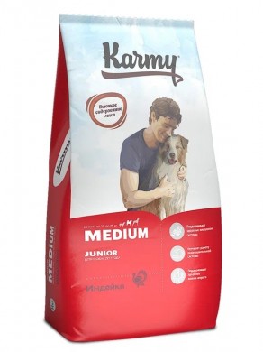 Корм Karmy Medium Junior Индейка 15кг