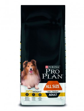 Корм Pro Plan OPTI Weight Light &amp; Sterilised All Size Adult