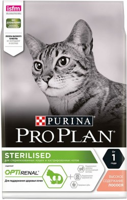 корм Pro Plan Sterilised with Salmon