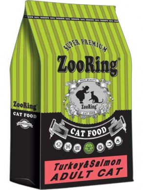 Корм ZooRing Adult Cat Grain Free Turkey&amp;Salmon для кошек Индейка и Лосось 10 кг