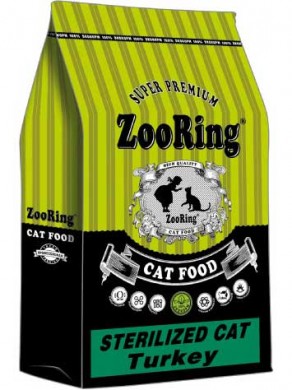 Корм ZooRing Sterilized Cat Turkey для стерилизованных кошек Индейка 10 кг