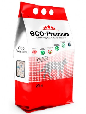 Наполнитель ECO Premium BLUE комкующийся древесный без запаха