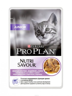 Пауч Pro Plan Junior для котят с индейкой