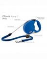 Рулетка Flexi Classic Long 1Small трос, синяя (7м*12 кг)