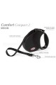 Рулетка Flexi Comfort Compact 2 ремень, черная (5м*25)