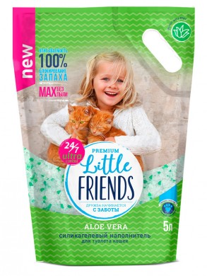 Силикагелевый наполнитель Little Friends Aloe Vera 5 л